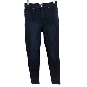 Madewell Skinny 9” High rise Jeans Sz 27 Dark Blue Preppy School Festival Party